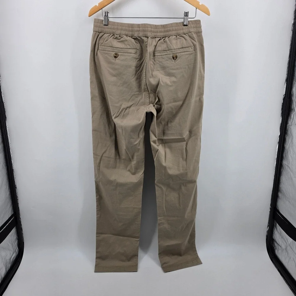 Quince Mens Organic Cotton Drawstring Weekend Chino Sand Dune Tan Pants Size M